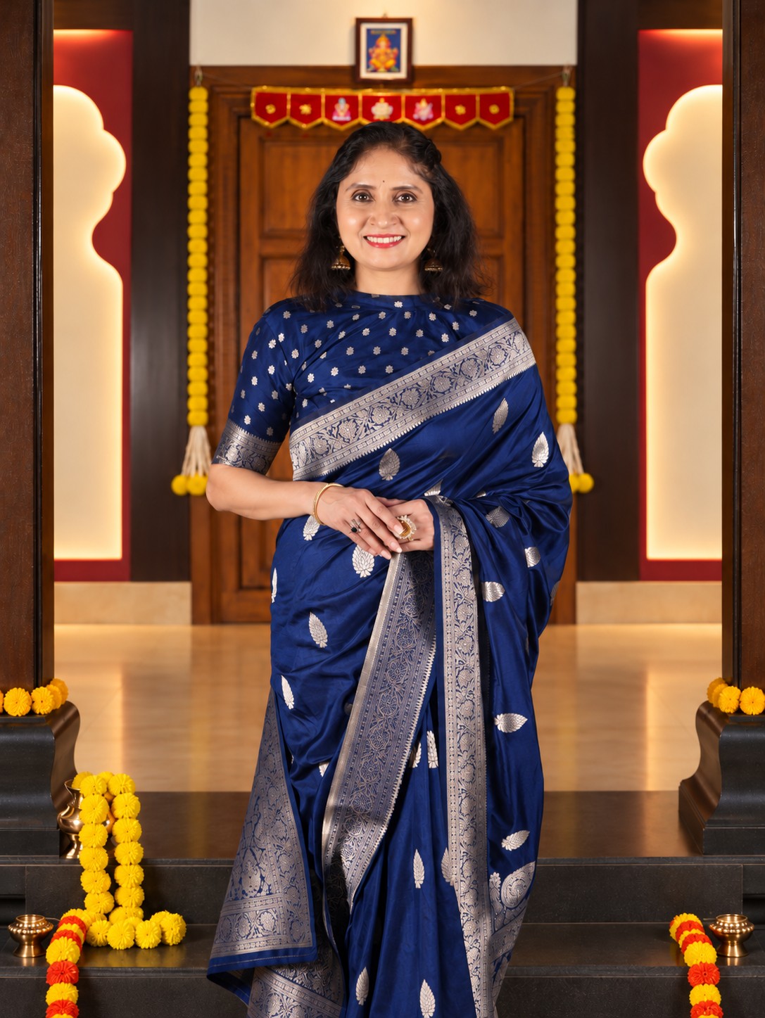Banarasiya Banarasi Silk Saree in Blue