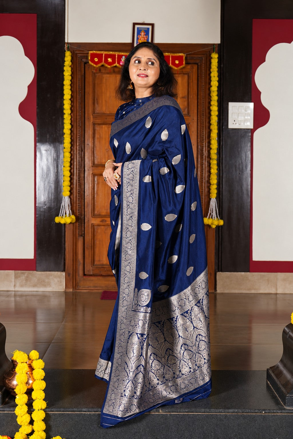 Banarasiya Banarasi Silk Saree in Blue