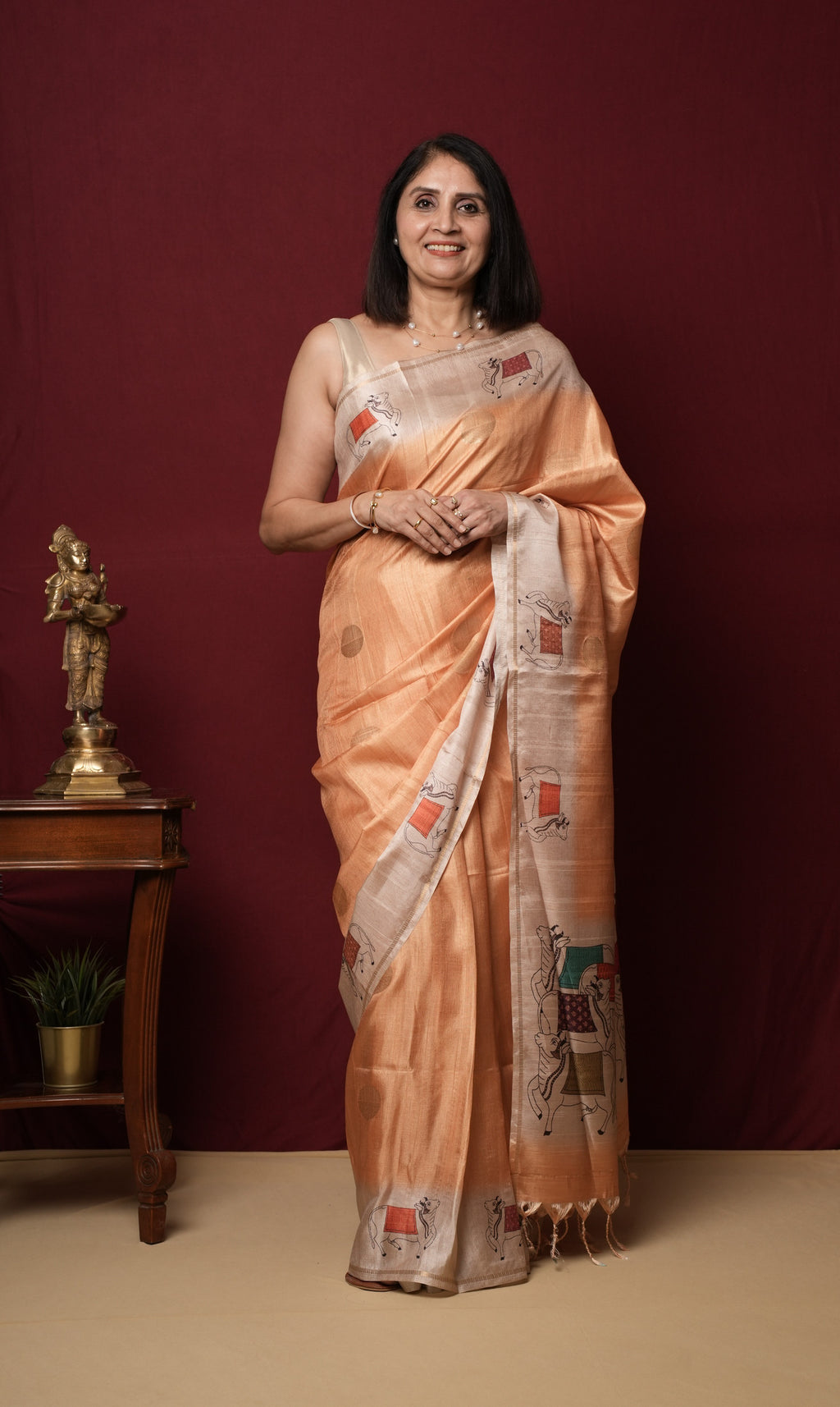 Calmdenu Era | Tussar Cotton Silk Saree