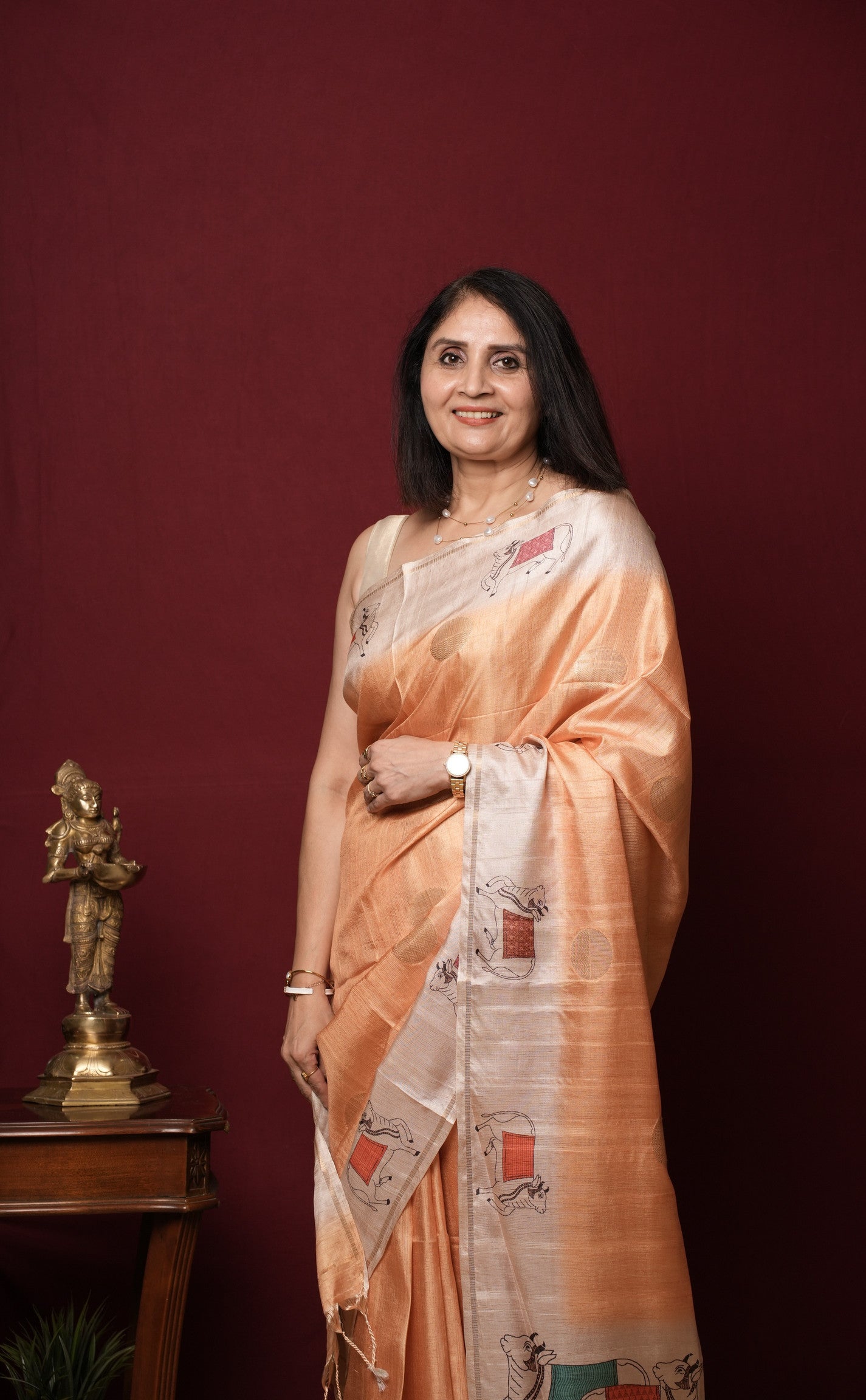 Calmdenu Era | Tussar Cotton Silk Saree