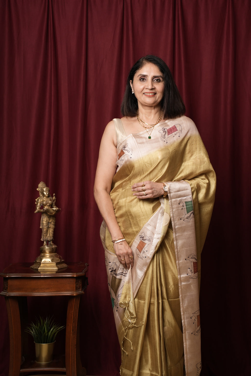 Calmdenu Era | Tussar Cotton Silk Saree