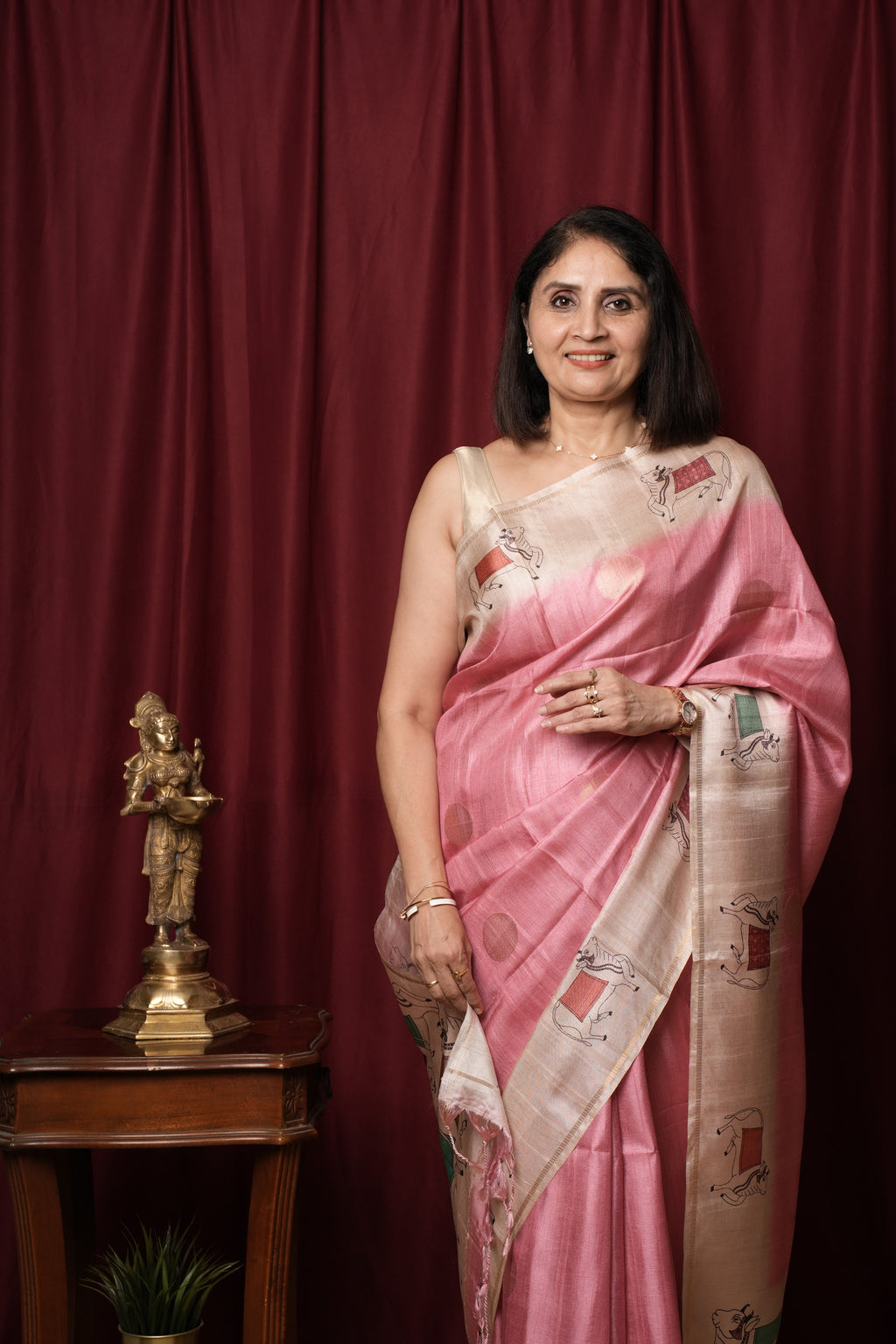 Calmdenu Era | Tussar Cotton Silk Saree