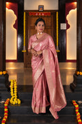 Banarasiya Banarasi Silk Saree in Baby Pink