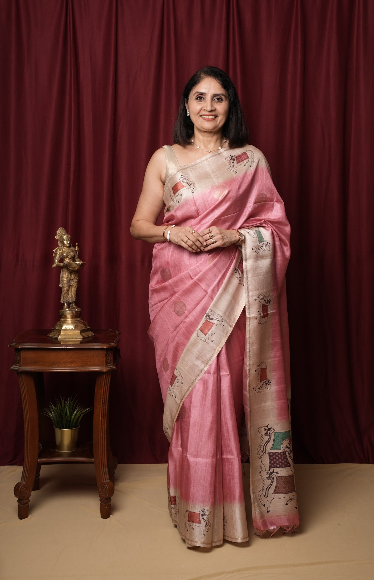 Calmdenu Era | Tussar Cotton Silk Saree