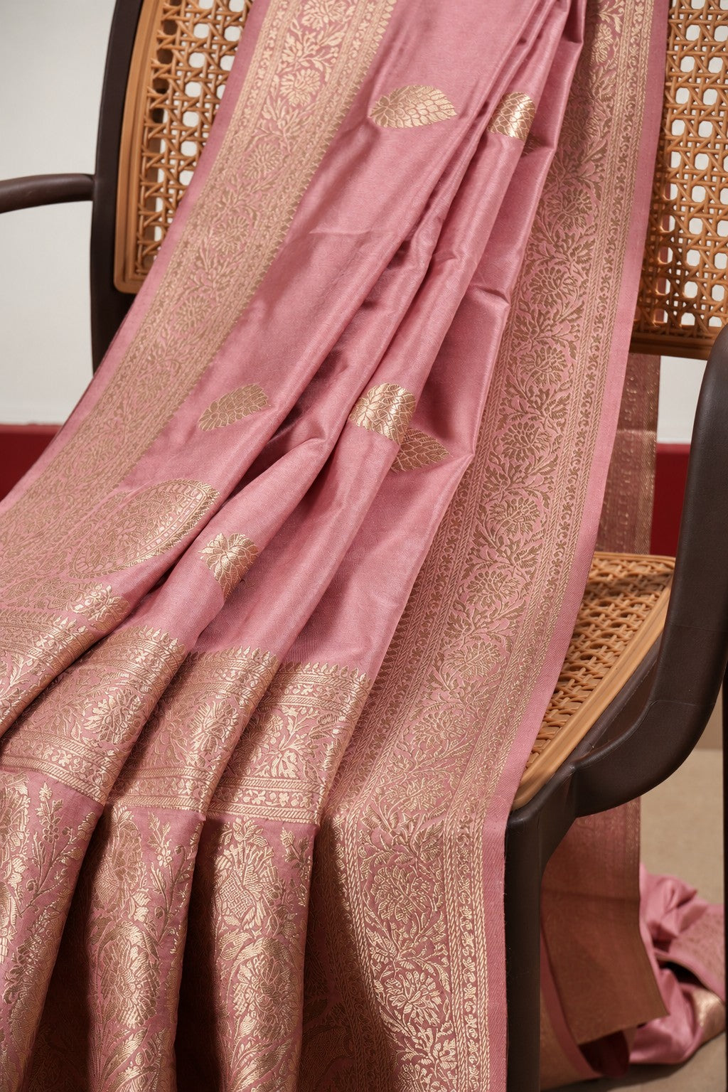 Banarasiya Banarasi Silk Saree in Baby Pink