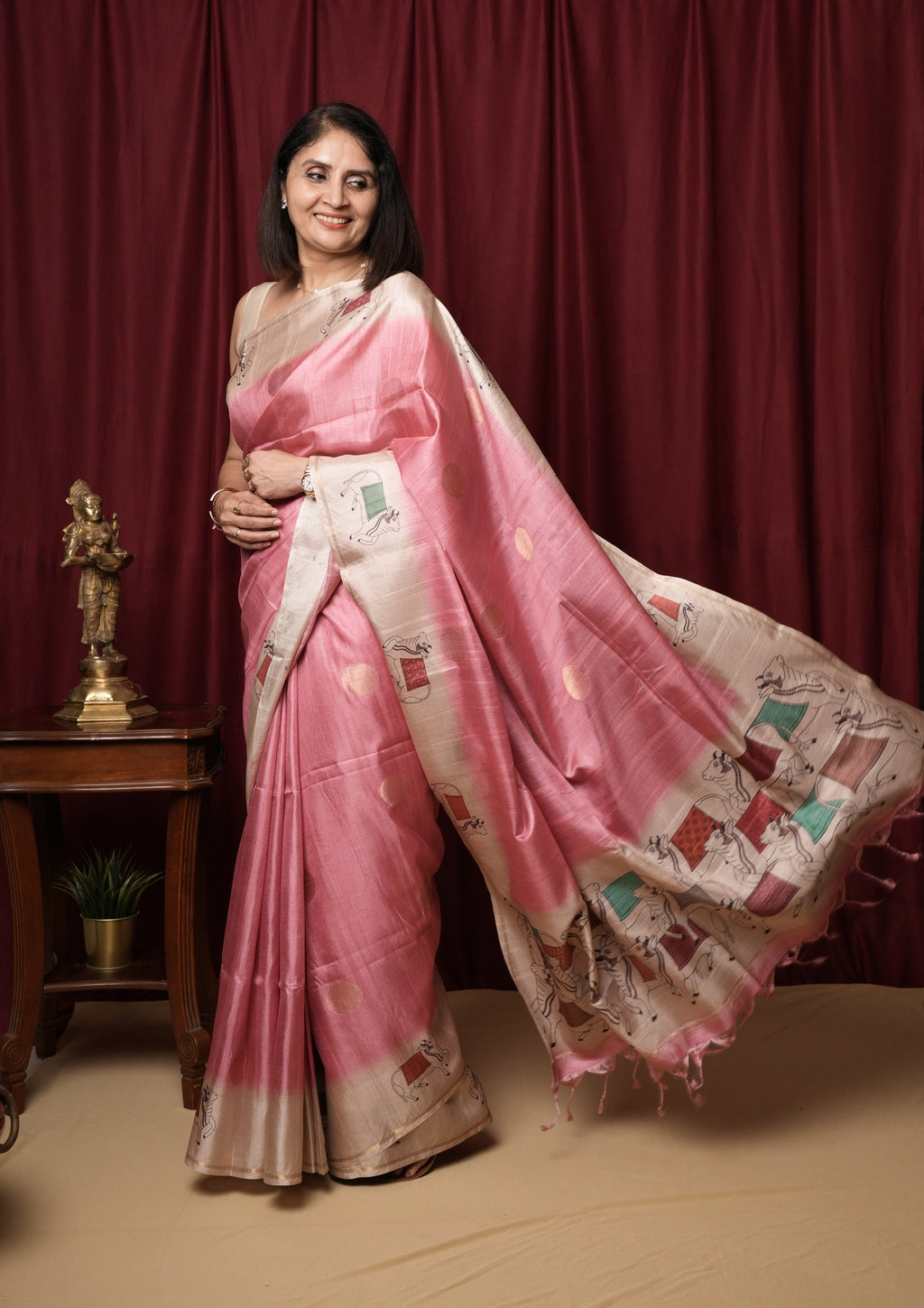 Calmdenu Era | Tussar Cotton Silk Saree