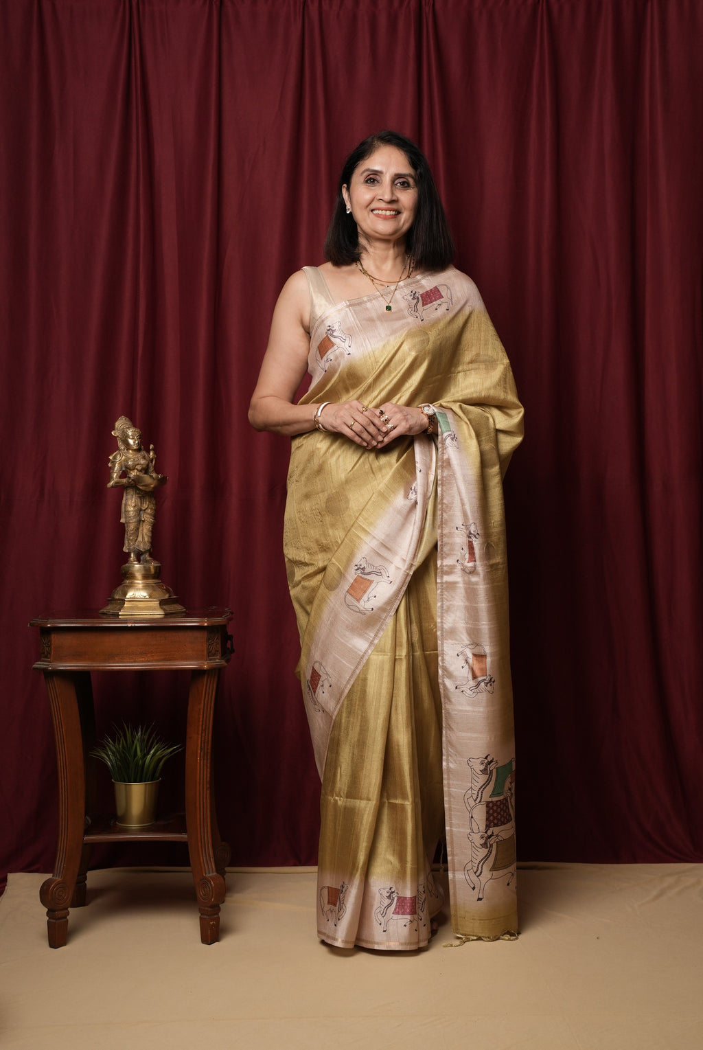 Calmdenu Era | Tussar Cotton Silk Saree