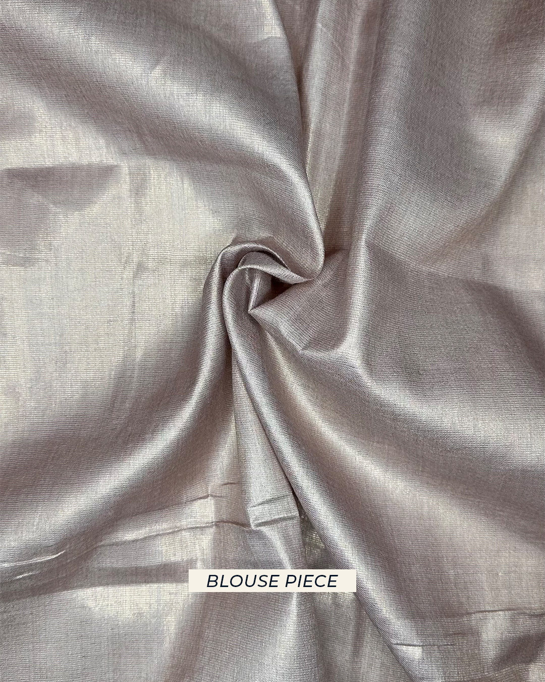 Matching high-quality blouse piece fabric with a soft sheen for the Rajathee Saree Blush Pink Cotton Silk collection.