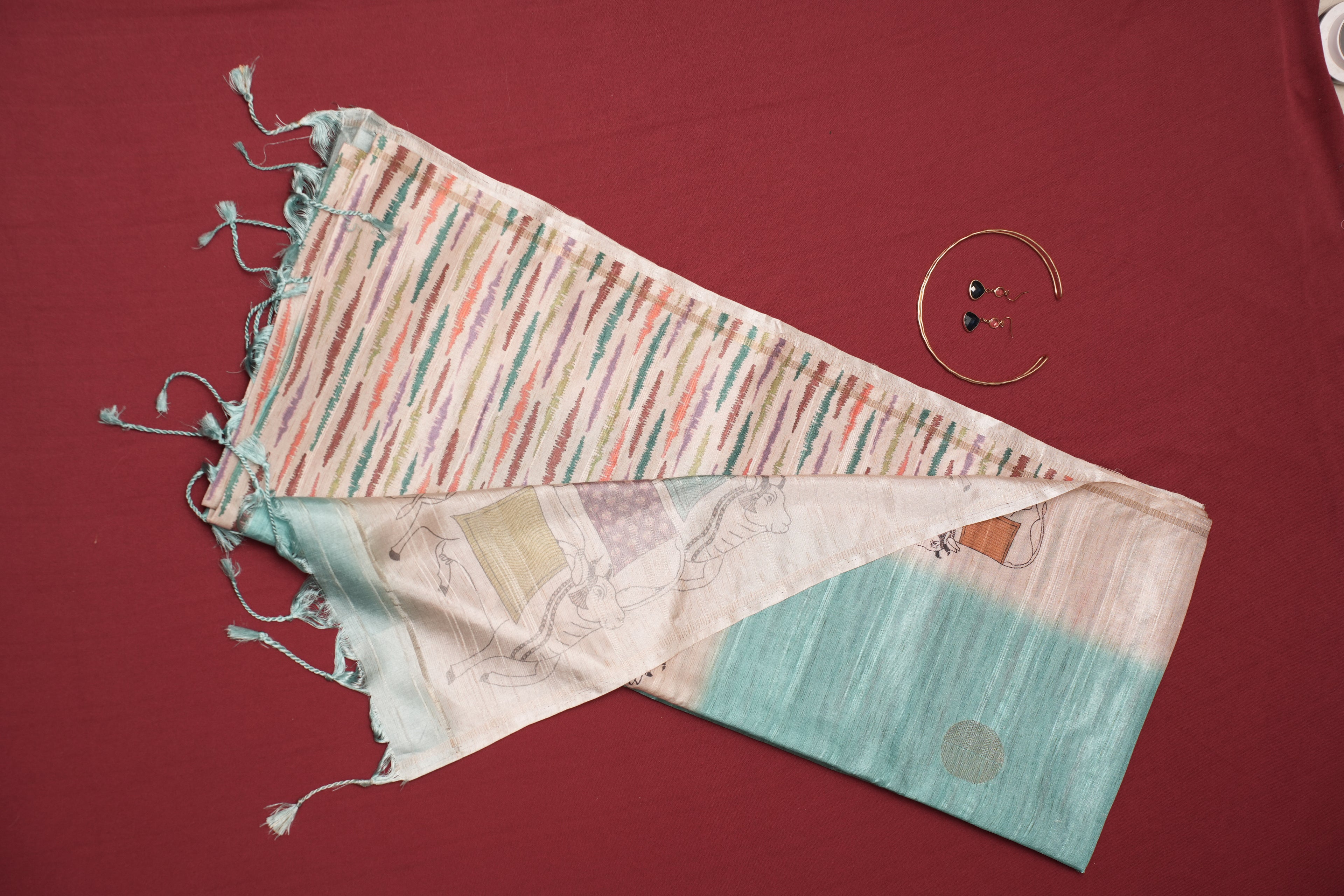 Calmdenu Era | Tussar Cotton Silk Saree