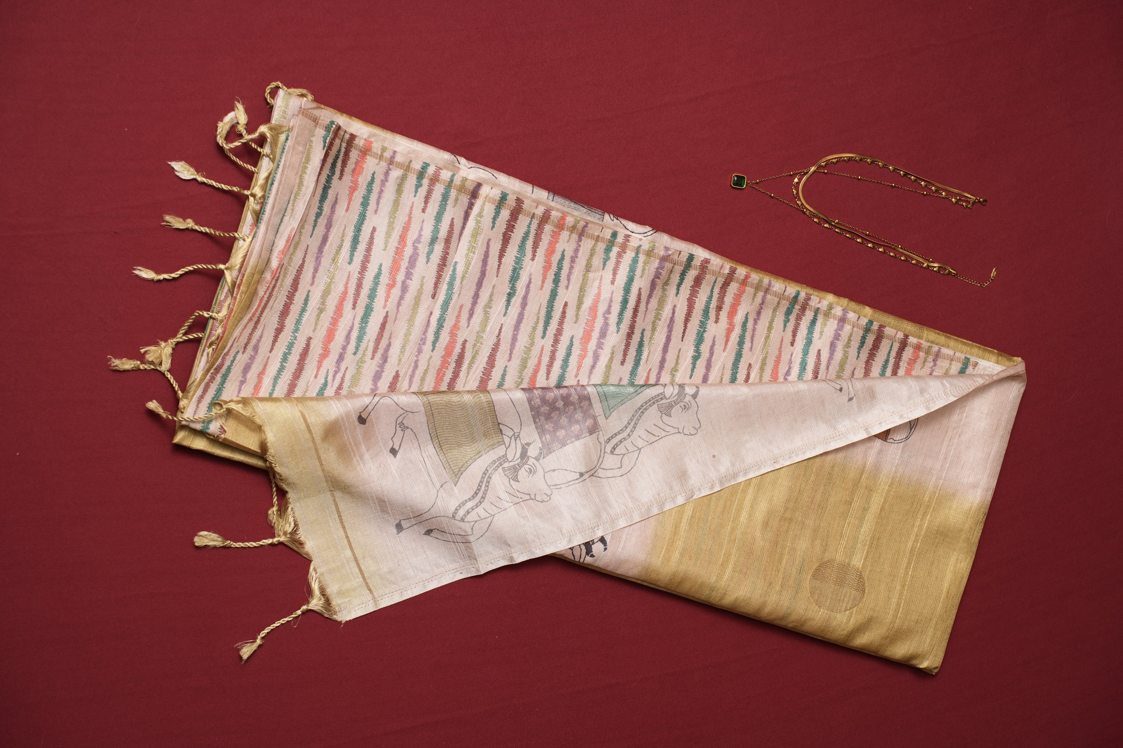Calmdenu Era | Tussar Cotton Silk Saree