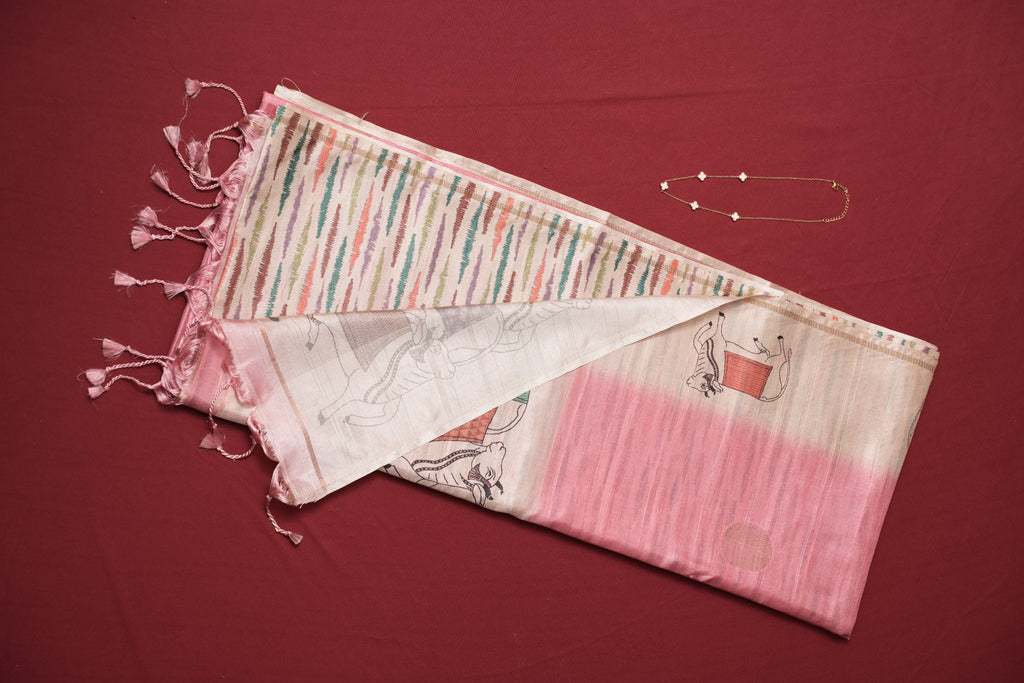 Calmdenu Era | Tussar Cotton Silk Saree
