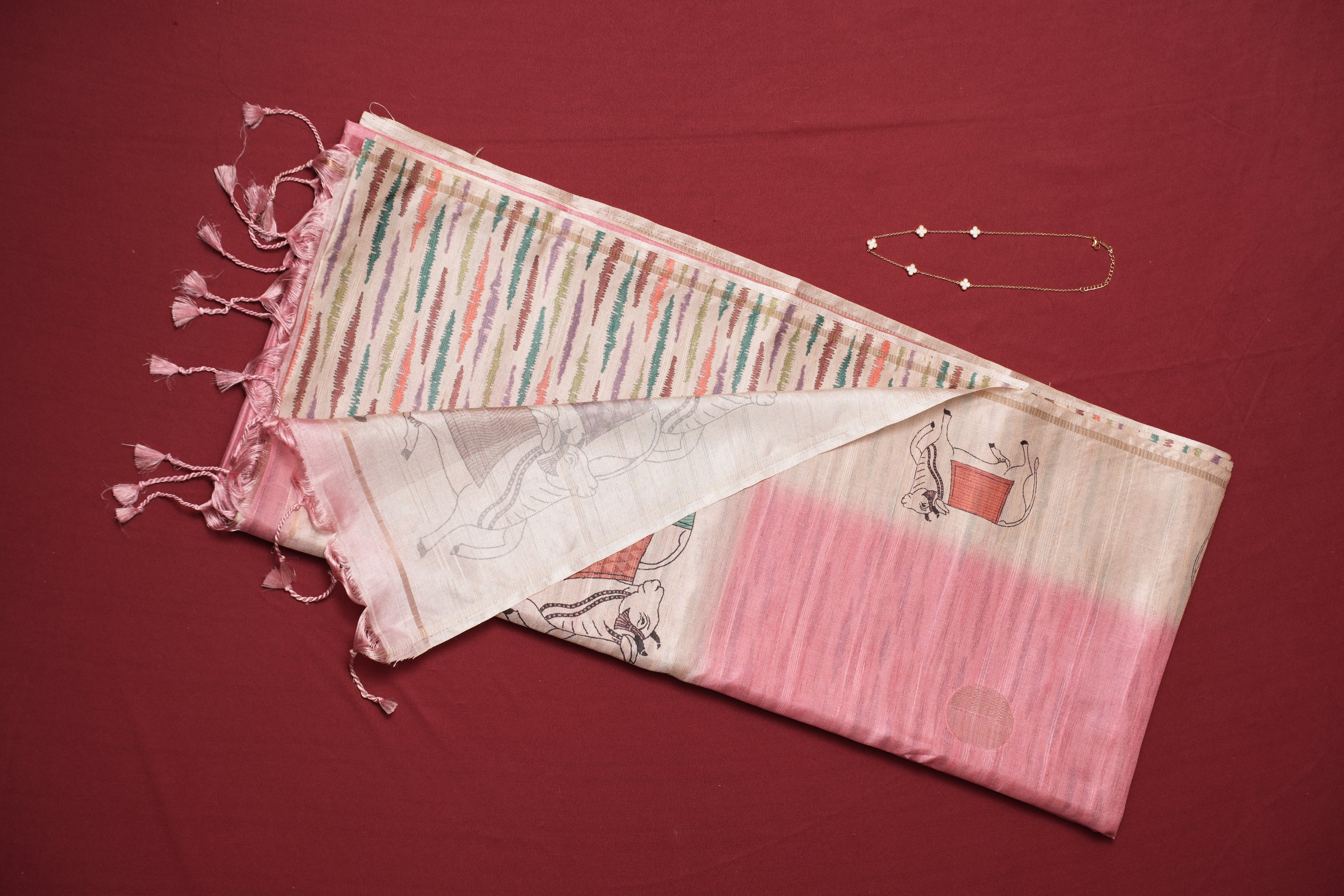 Calmdenu Era | Tussar Cotton Silk Saree