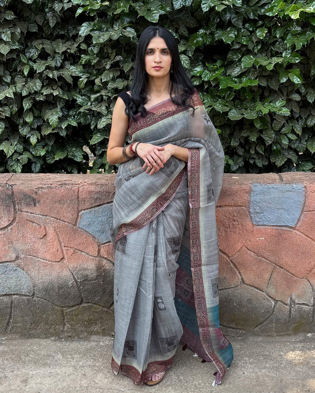 Manika | Matka Print Cotton Super Net Saree