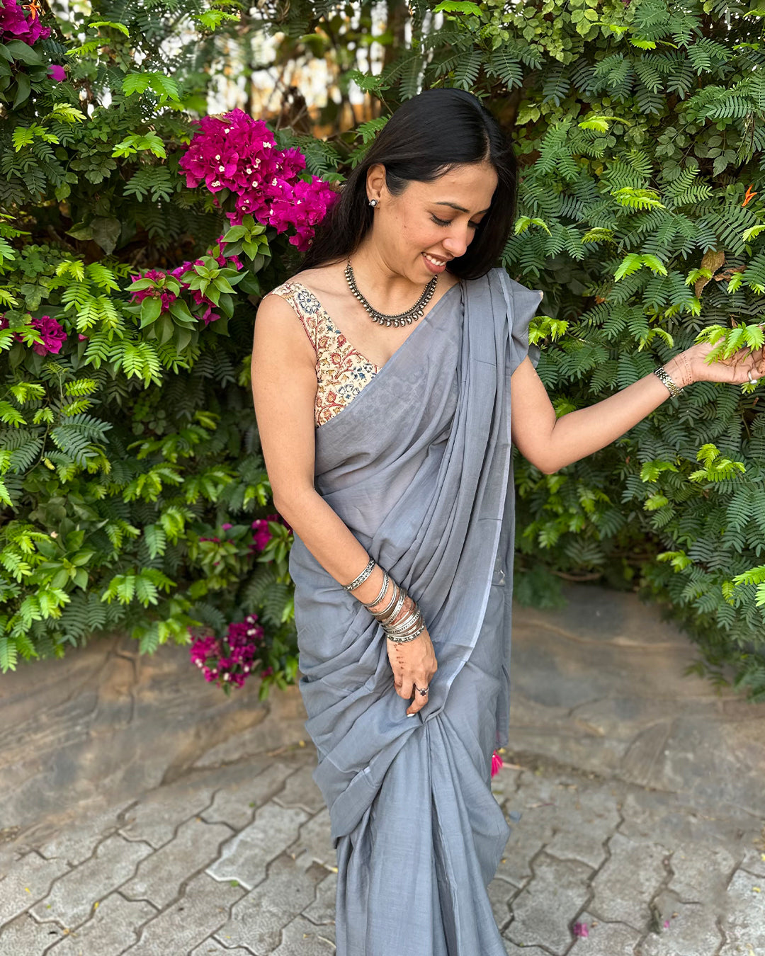 Soumya | Plain Mul Cotton Saree