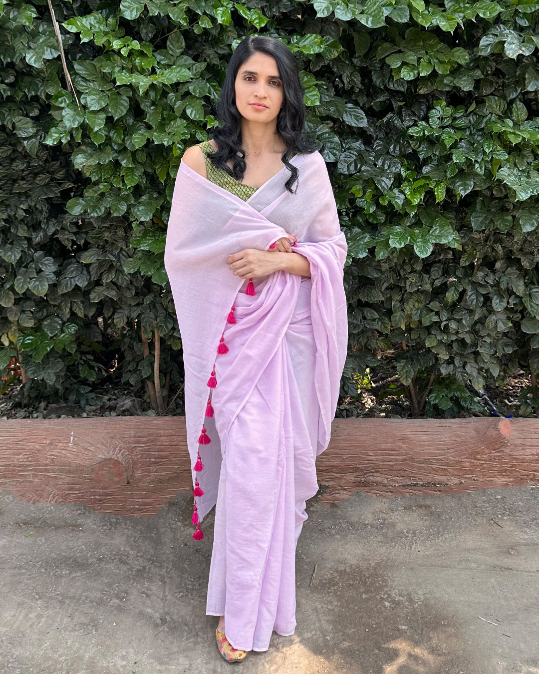 Soumya | Plain Mul Cotton Saree