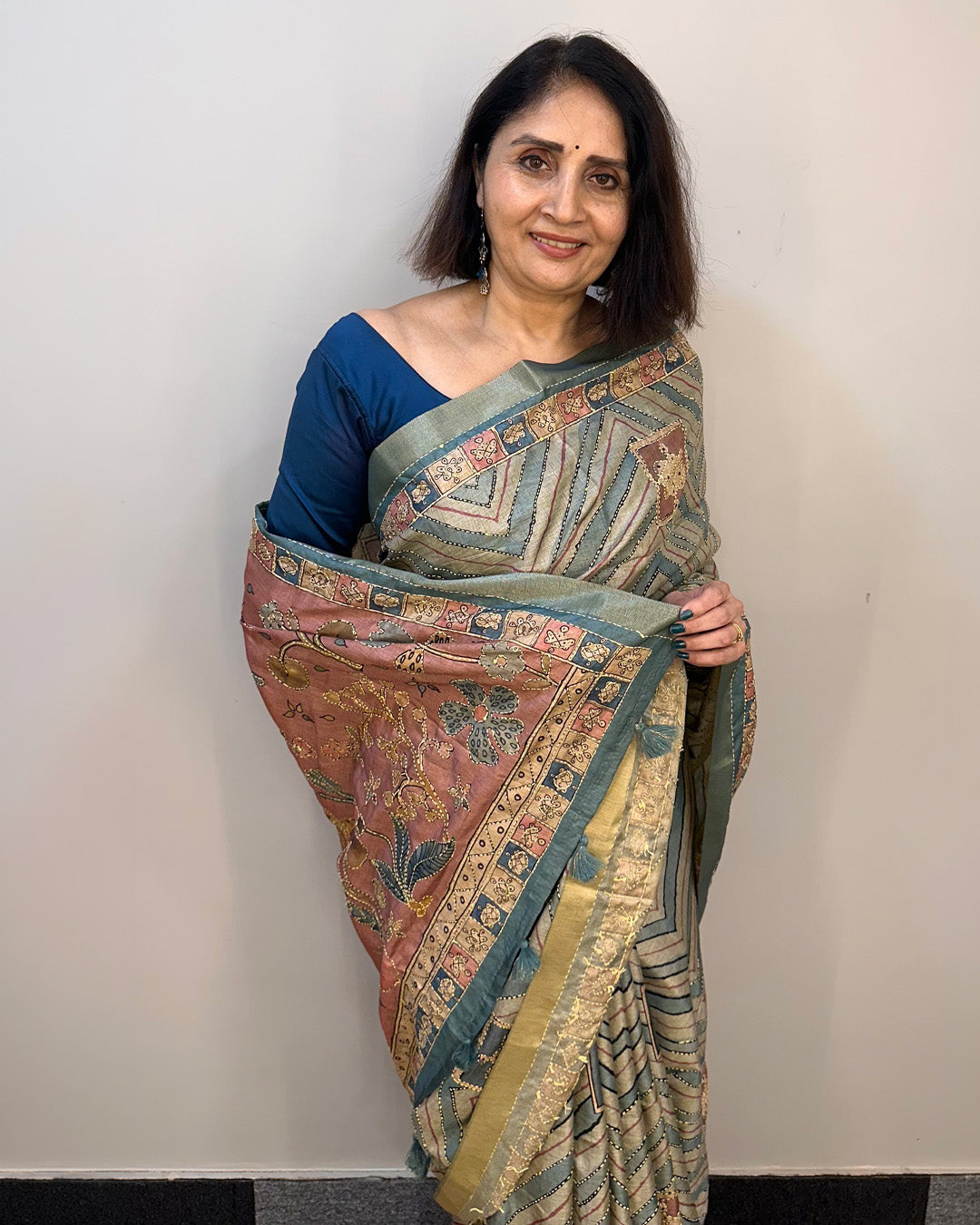 Kaatha Wavy | Tissue Cotton Saree