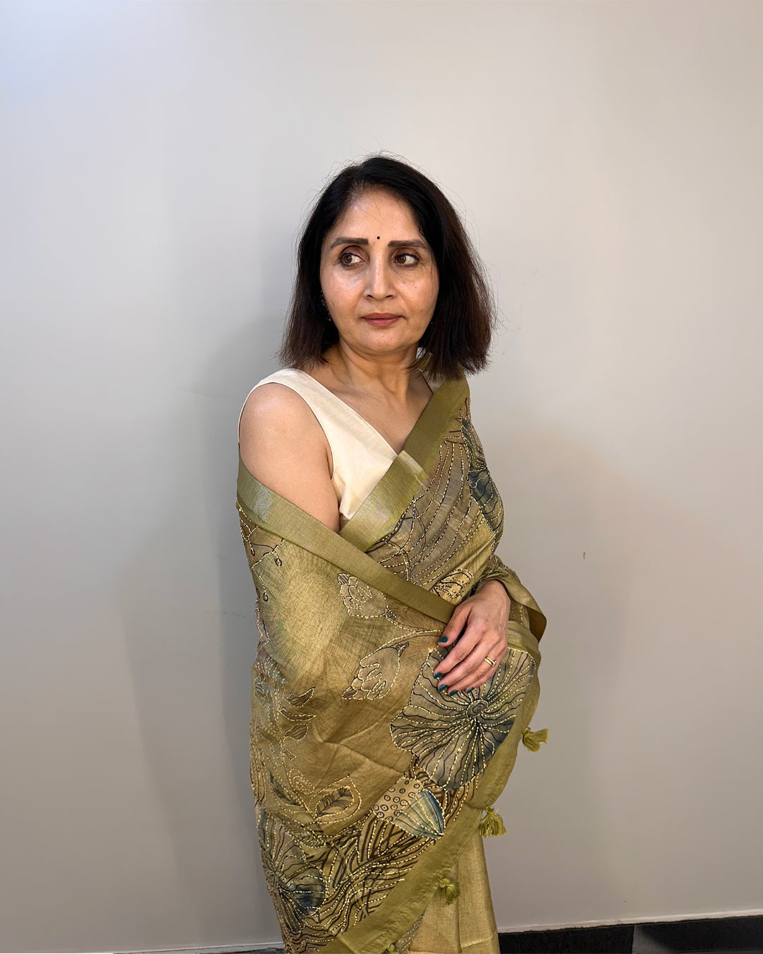 Kaatha Flower | Tissue Cotton Saree