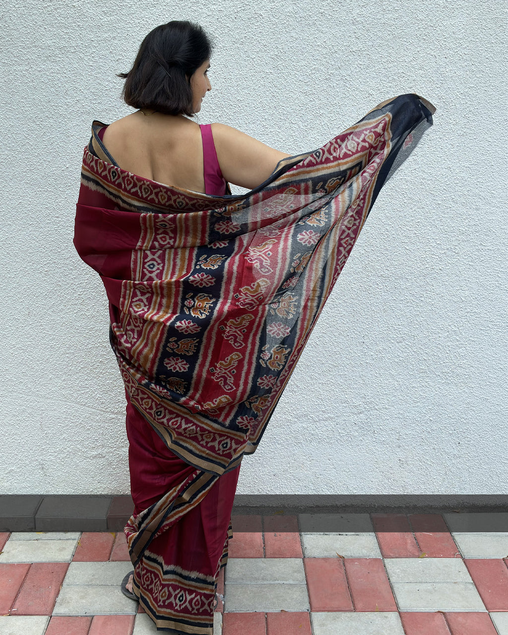 Proper Patola | Patola Border Camry Silk Saree