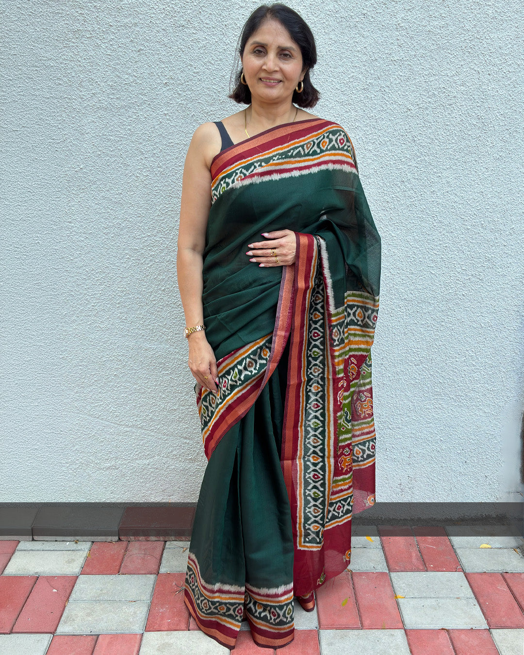 Proper Patola | Patola Border Camry Silk Saree