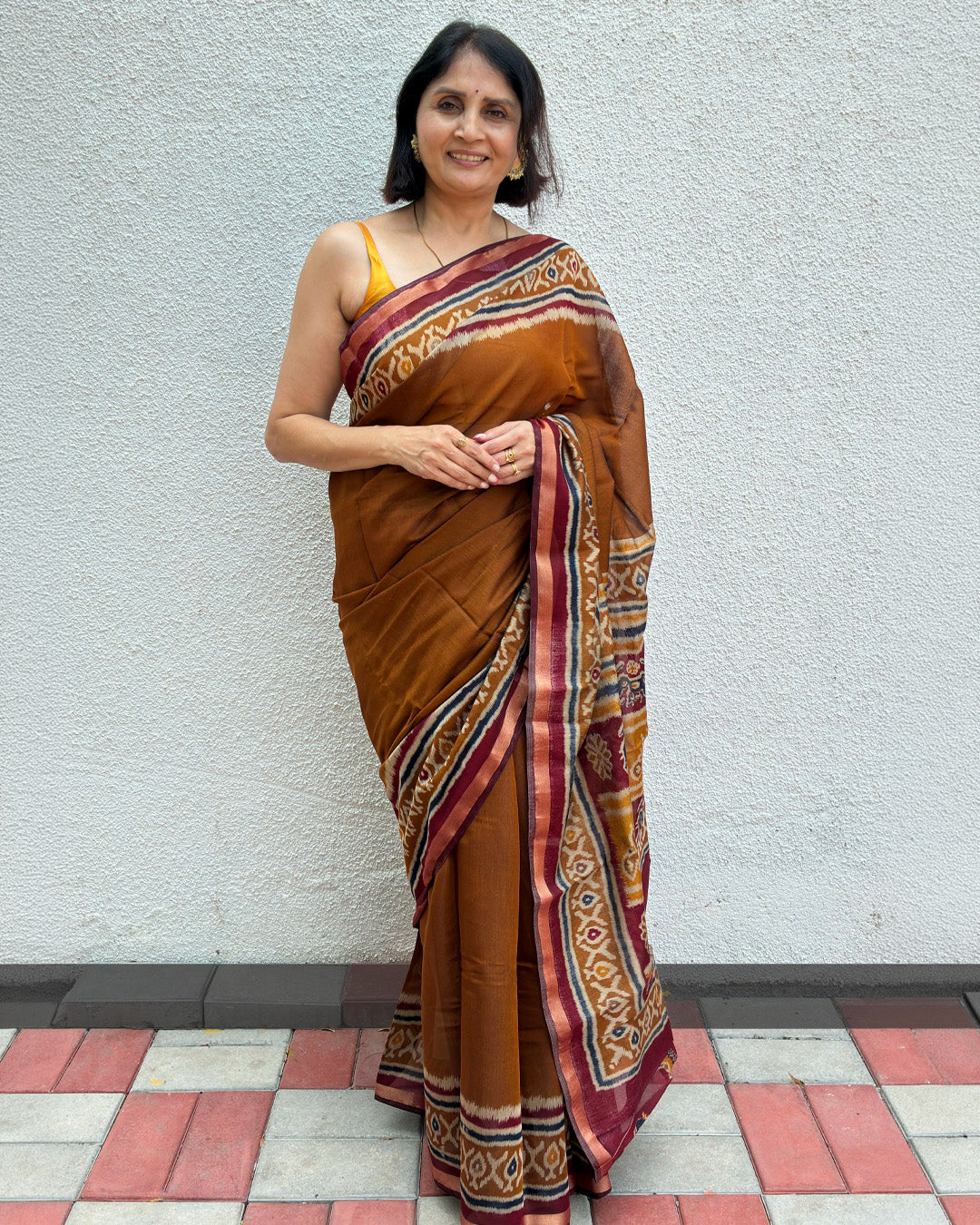 Proper Patola | Patola Border Camry Silk Saree