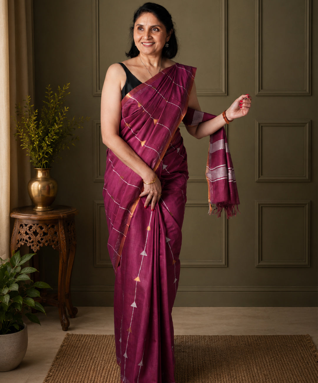 Soumya Handloom | Mulberry Cotton Silk Saree