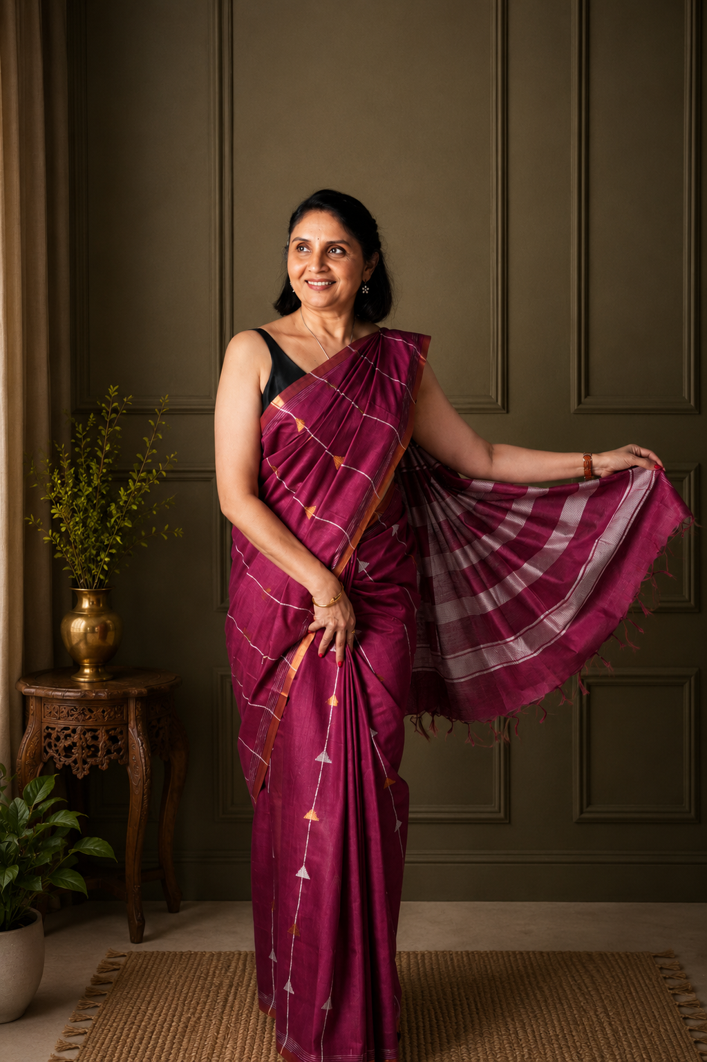 Soumya Handloom | Mulberry Cotton Silk Saree