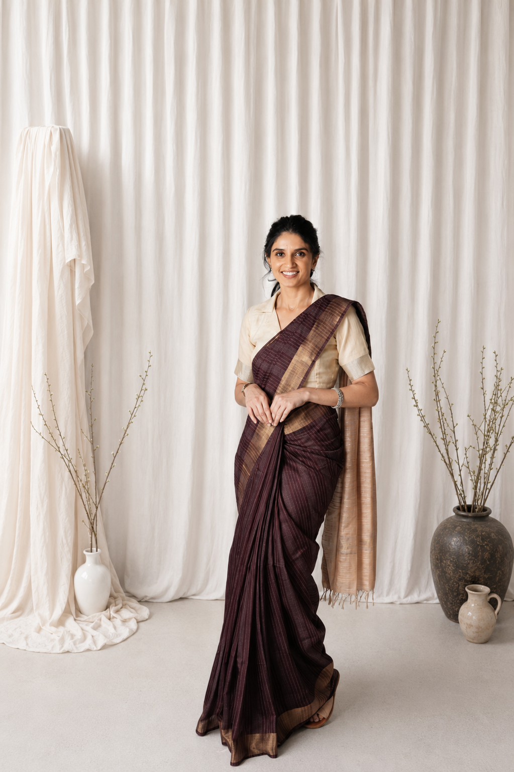Timeless Linen | Cotton Linen Saree