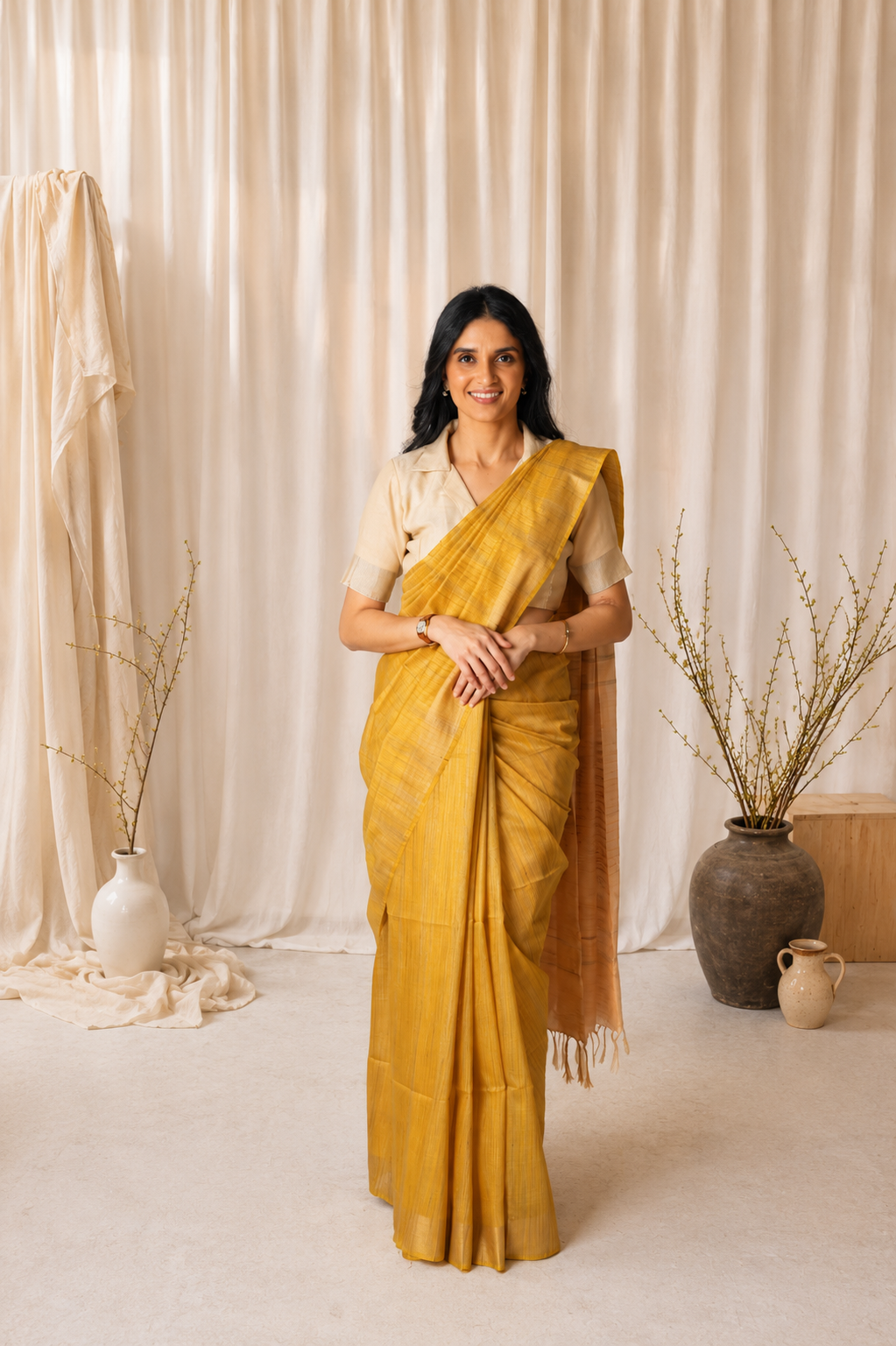Timeless Linen | Cotton Linen Saree