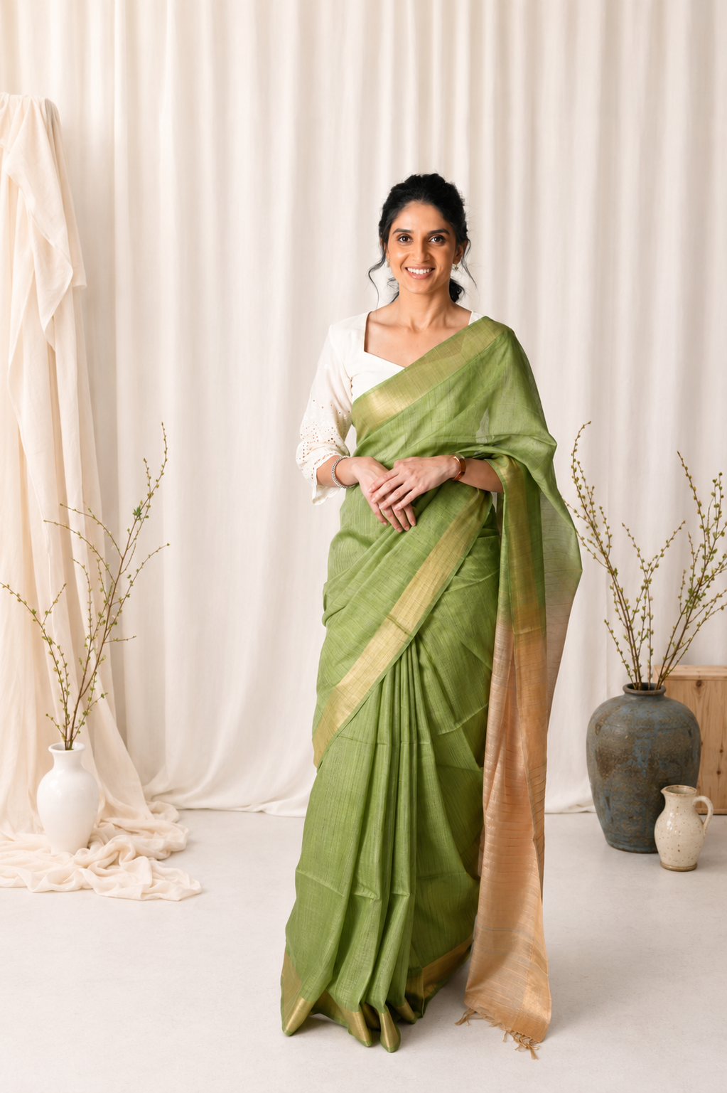 Timeless Linen | Cotton Linen Saree