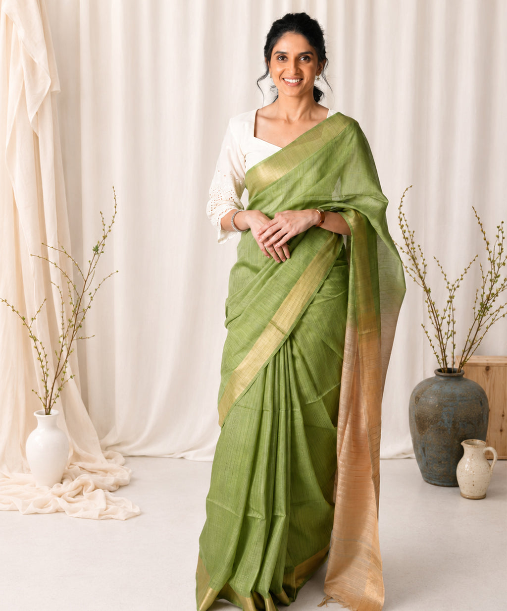 Timeless Linen | Cotton Linen Saree