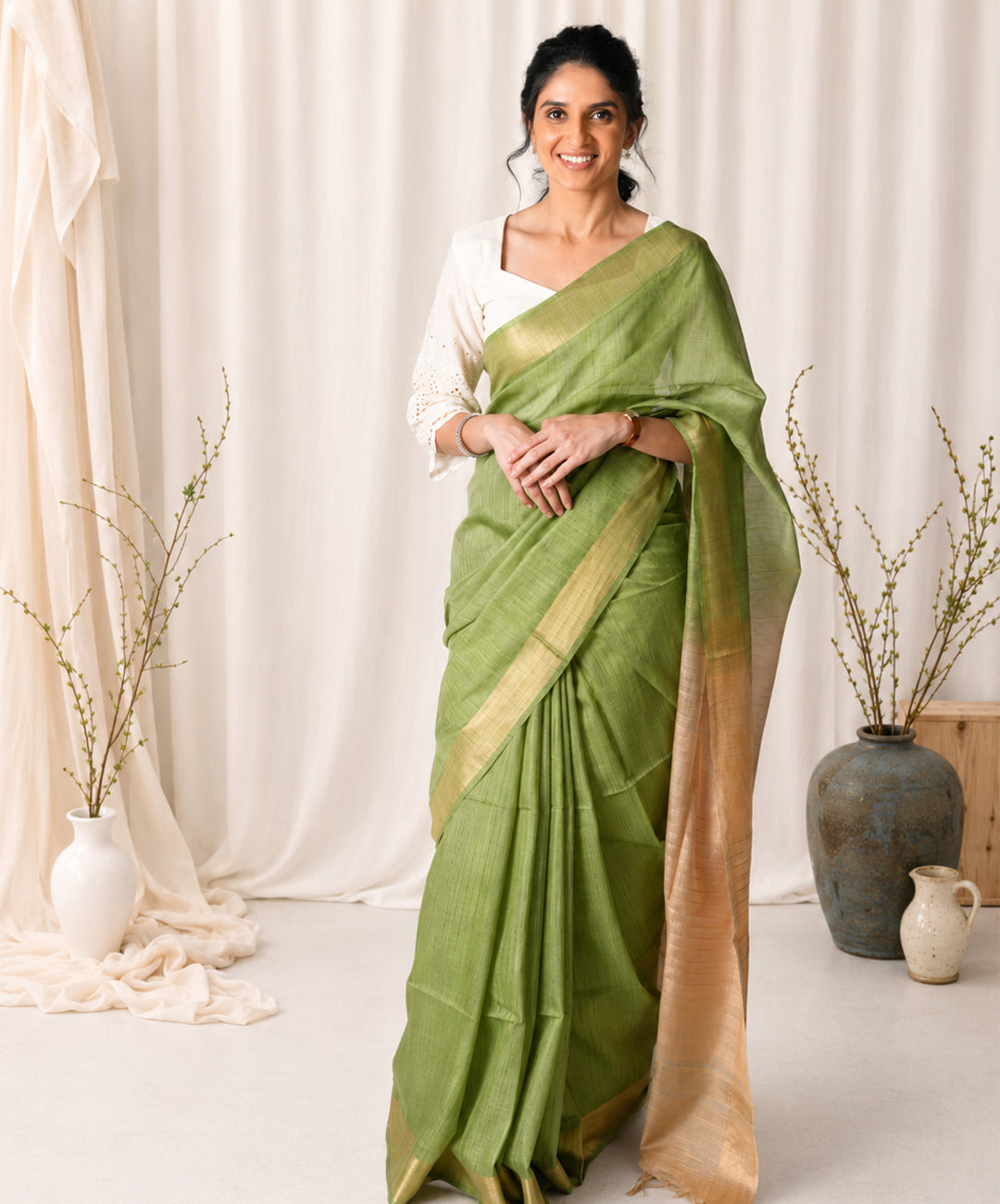 Timeless Linen | Cotton Linen Saree