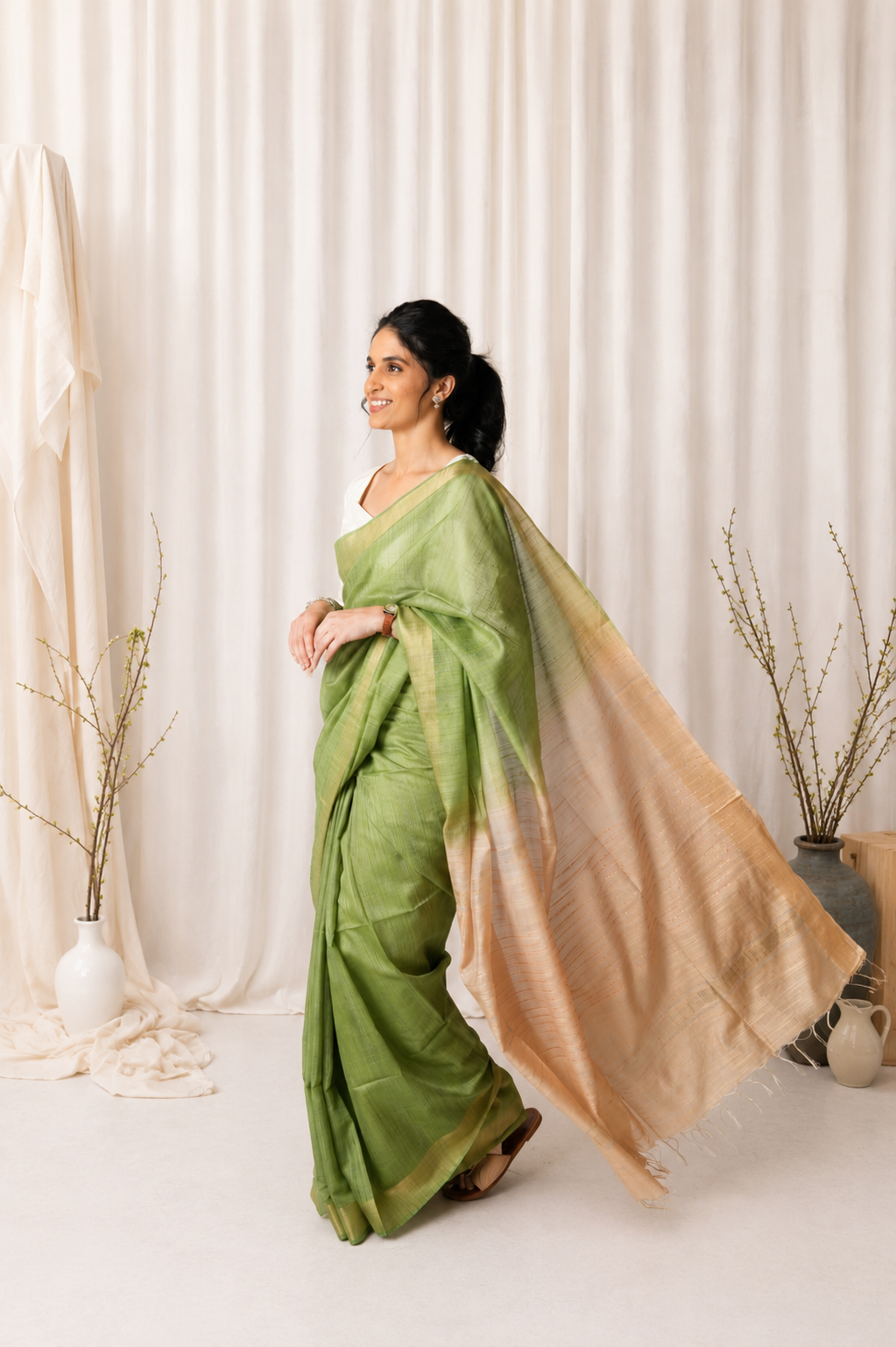 Timeless Linen | Cotton Linen Saree