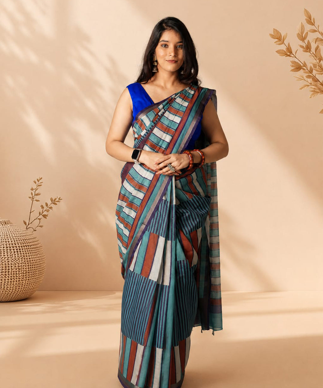 Urban Stripes | Poly cotton saree