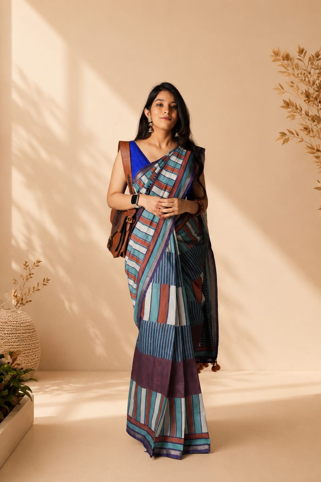 Urban Stripes | Poly cotton saree