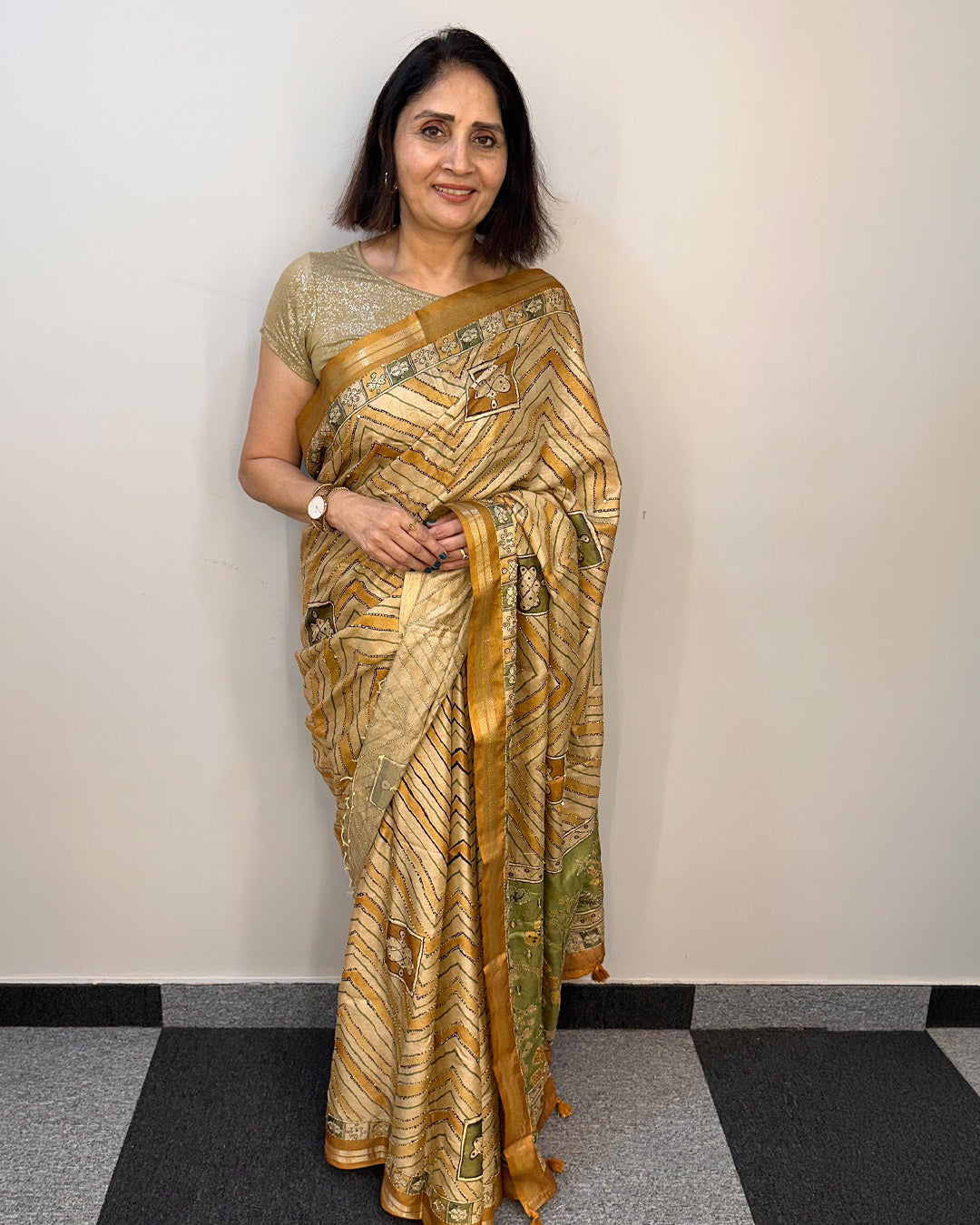 Kaatha Wavy | Tissue Cotton Saree