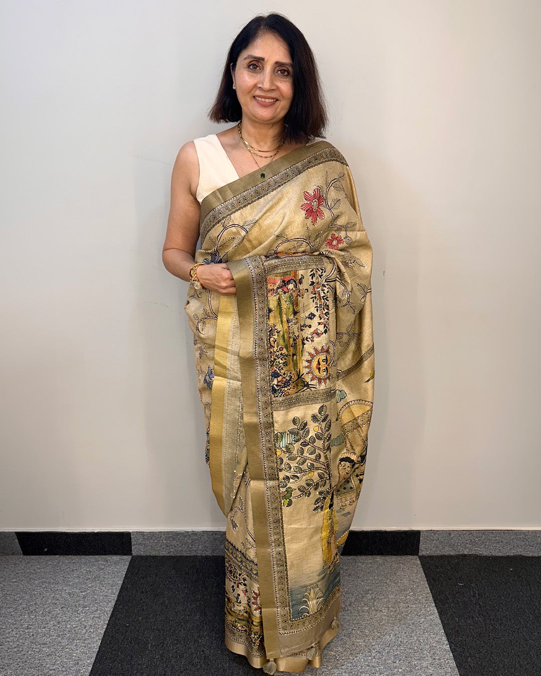 Kaatha Rath | Tissue Cotton Saree