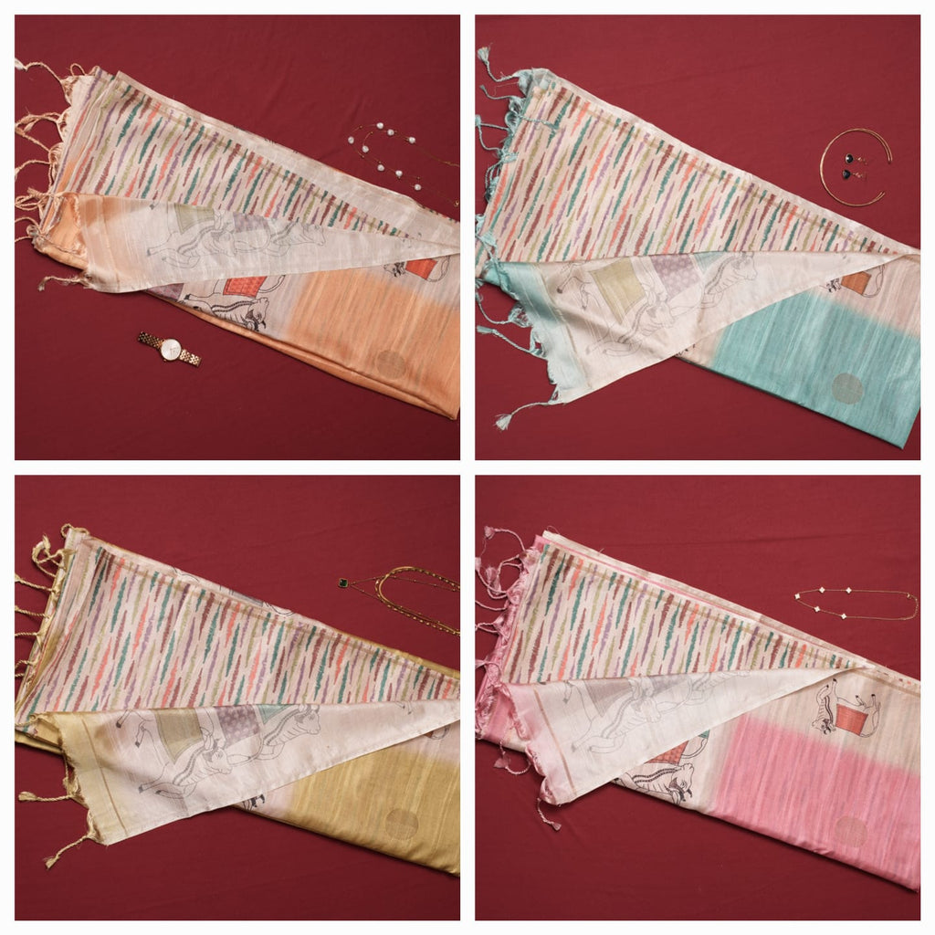 Calmdenu Era | Tussar Cotton Silk Saree