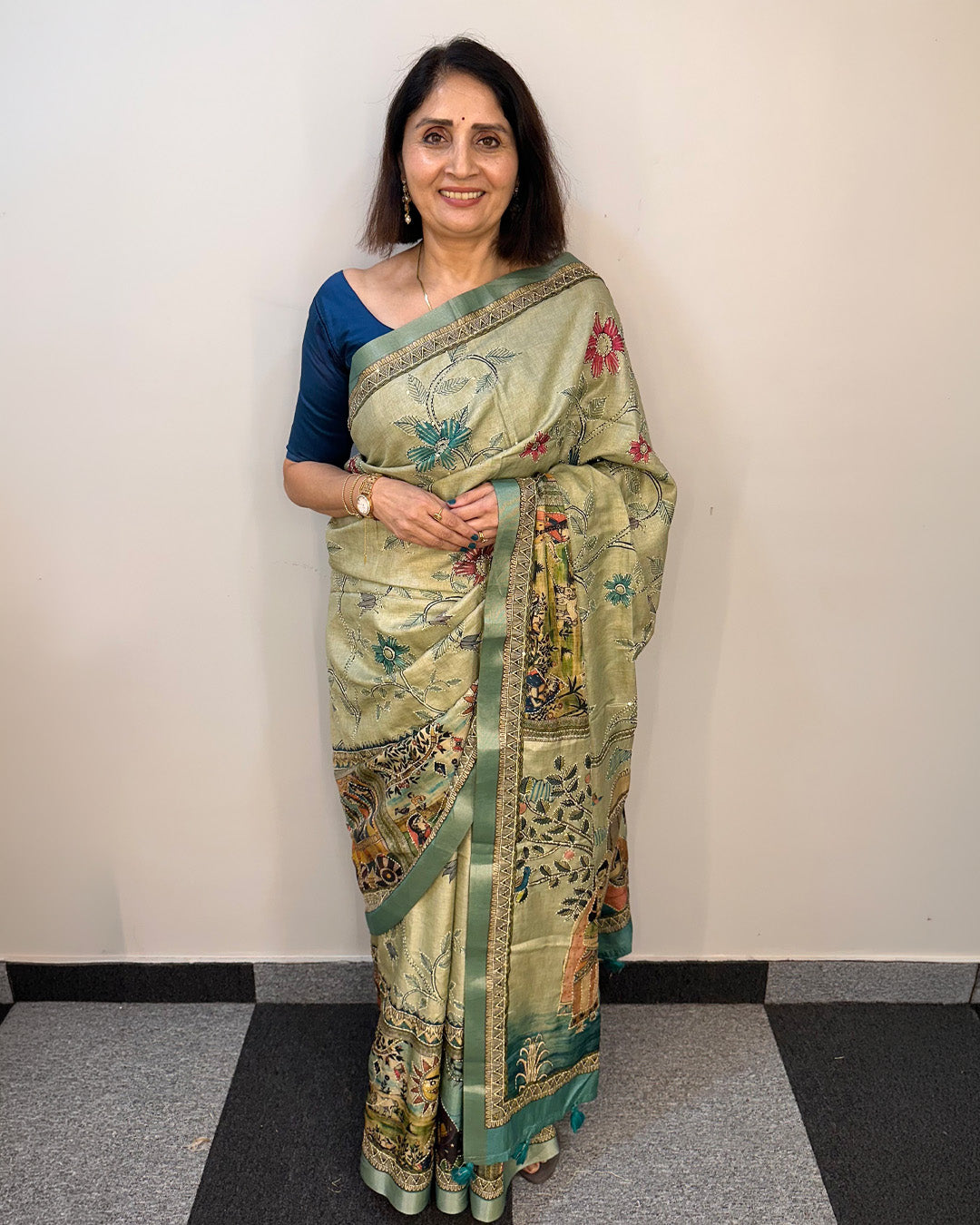 Kaatha Rath | Tissue Cotton Saree