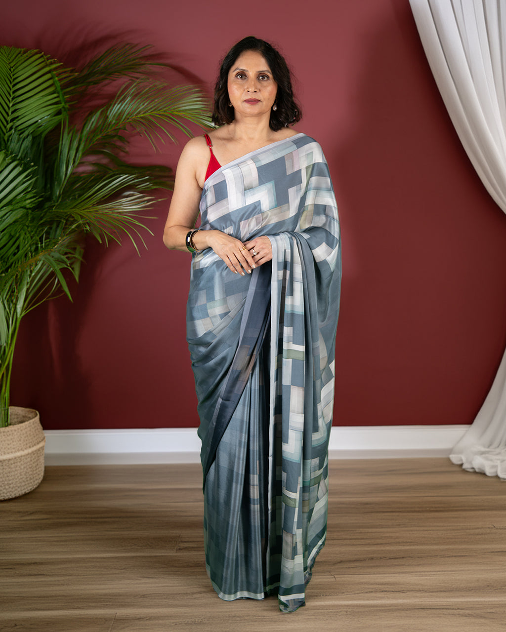 Bloom Lady | Natural Crepe Saree - Rajathee Sarees