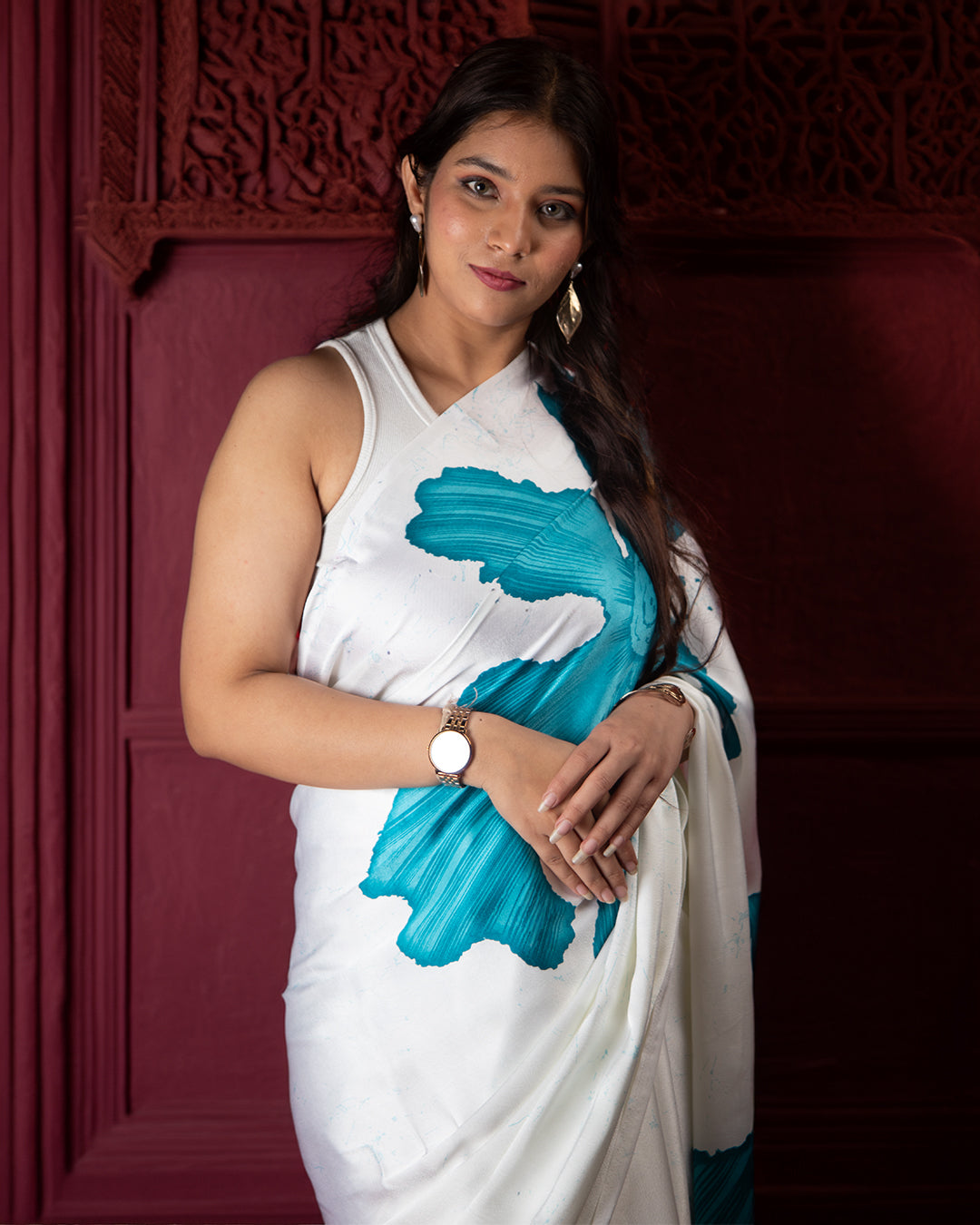 Meera Bloom | Crepe Saree - Rajathee Sarees