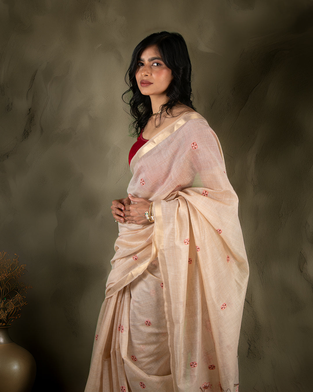 Calmdhenu | Mul Cotton Saree - Rajathee Sarees