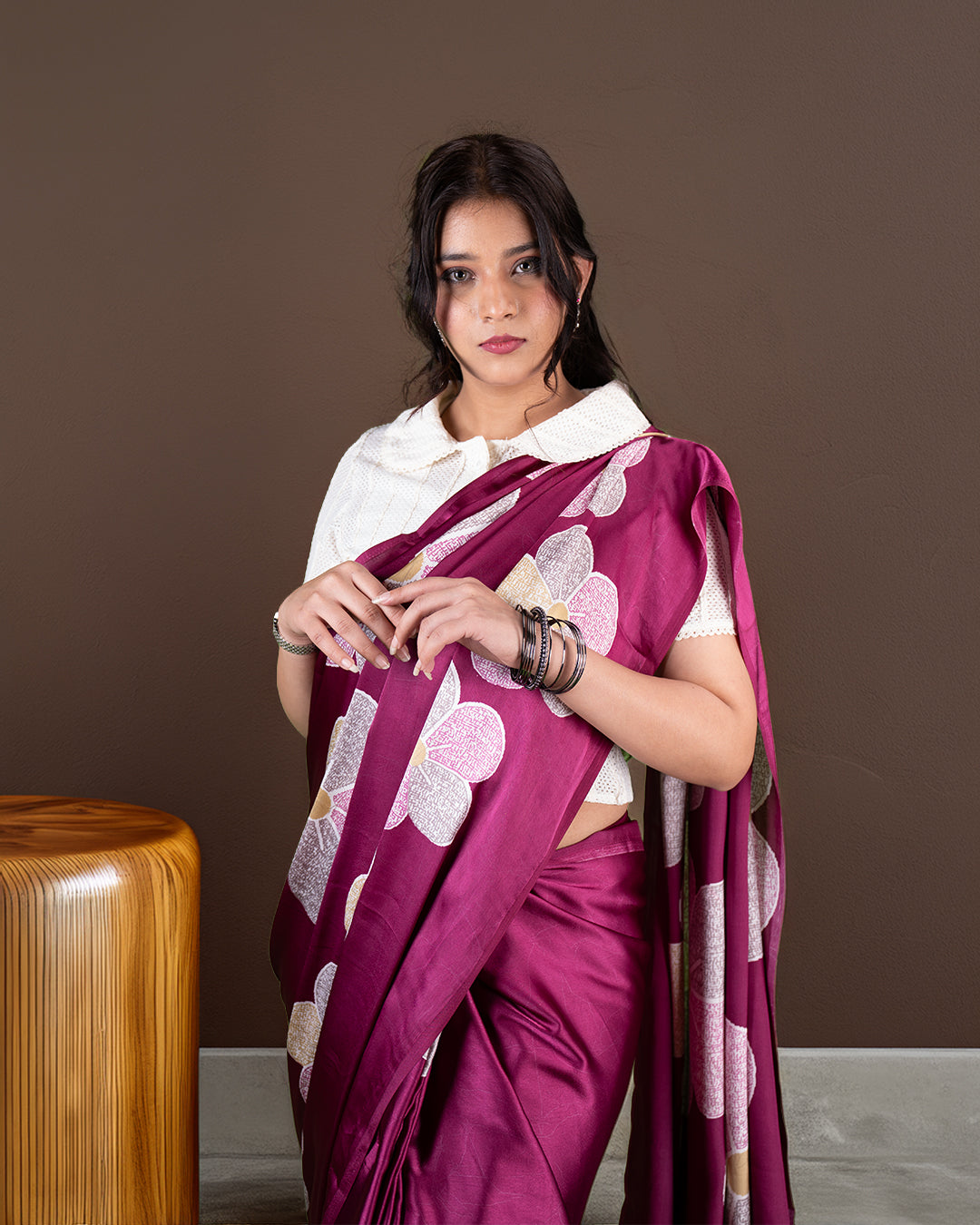 Zara Beauty | Crepe Saree - Rajathee Sarees