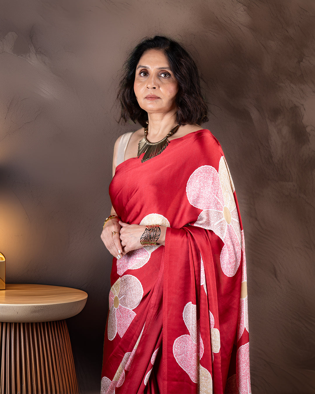 Zara Beauty | Crepe Saree - Rajathee Sarees