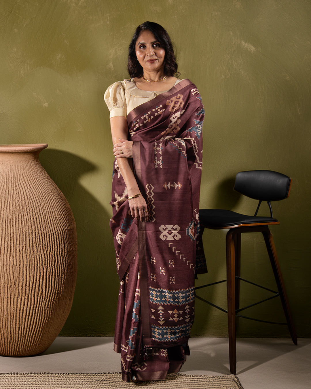 Coco Aroma | Cotton & Tissue Blend Saree - Rajathee Sarees